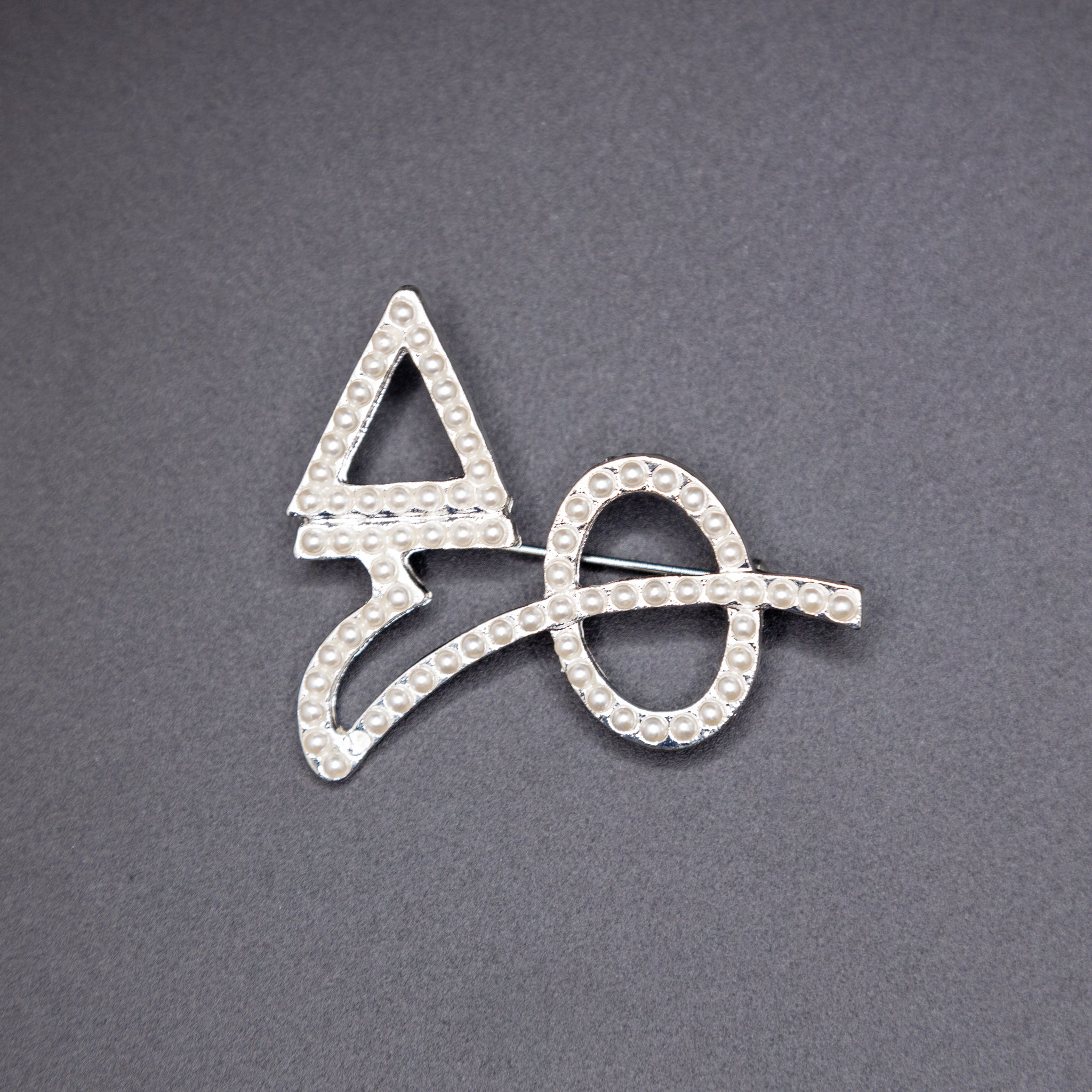 Fancy Script Delta Small Fancy Script Delta Pin – The Krafty Chick