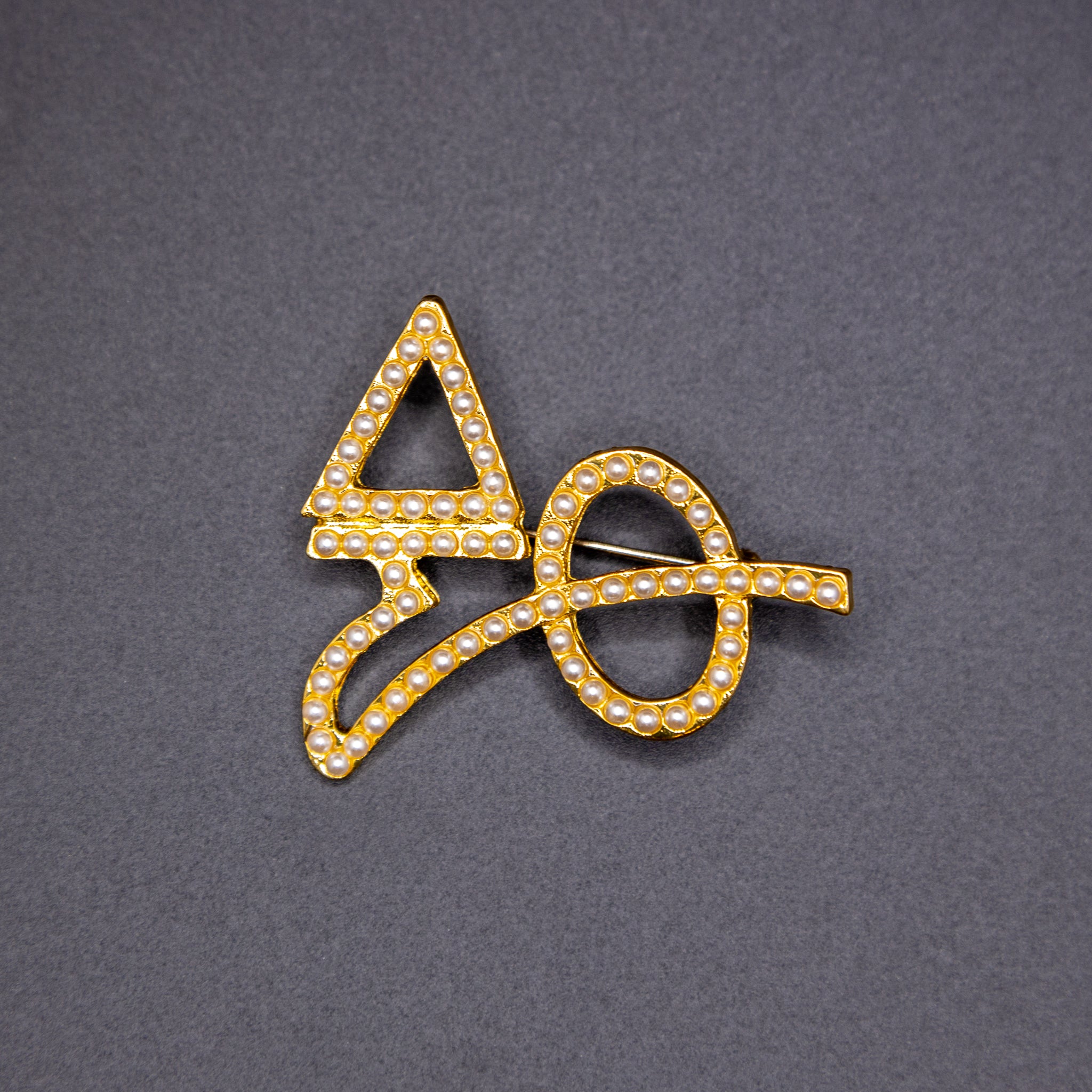 Fancy Script Delta Small Fancy Script Delta Pin – The Krafty Chick