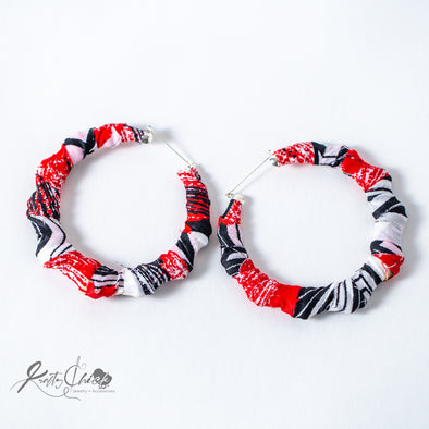 Bamboo Fabric Wrapped Hoops